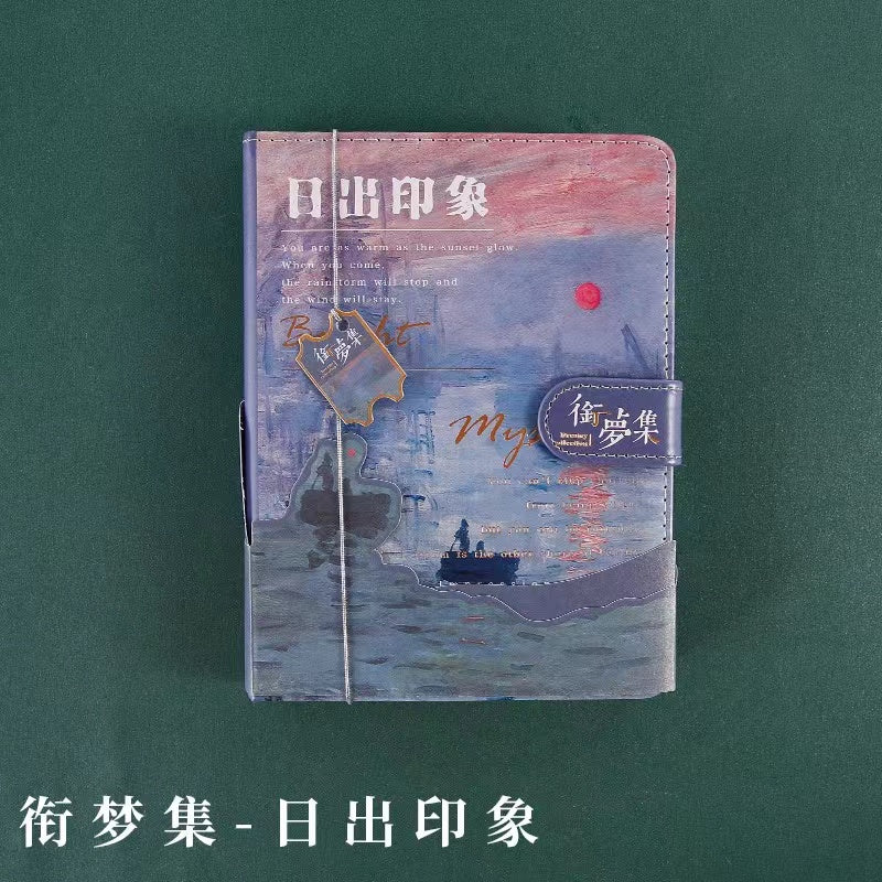 Chinoiserie Stamped Nine-Coloured Deer and Crane Goldfish Notebook