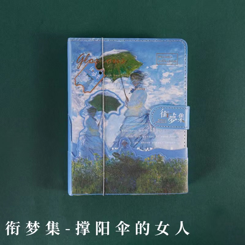 Chinoiserie Stamped Nine-Coloured Deer and Crane Goldfish Notebook