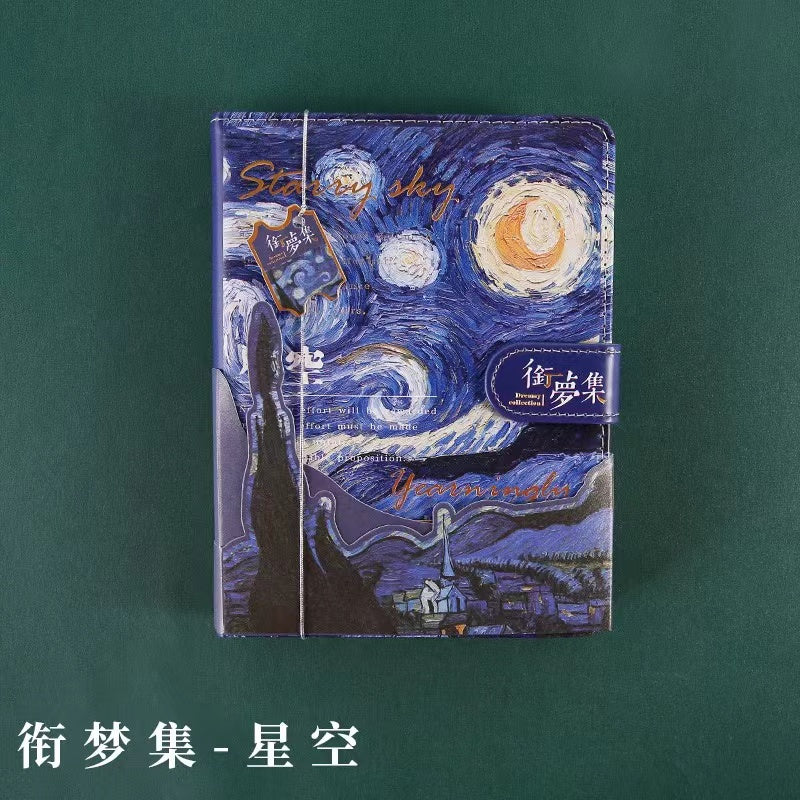 Chinoiserie Stamped Nine-Coloured Deer and Crane Goldfish Notebook