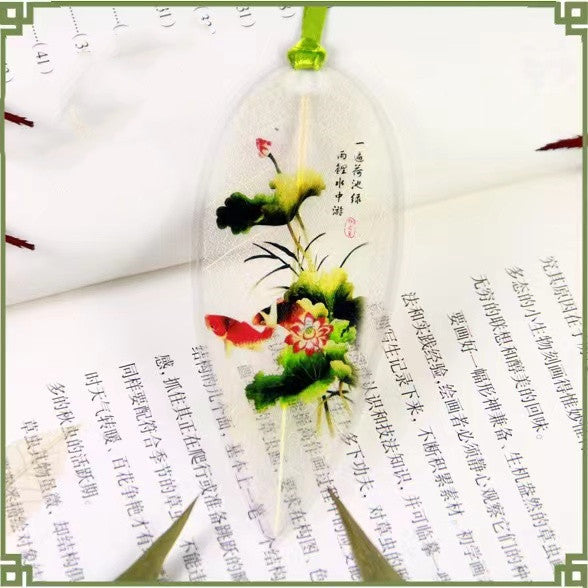 Openwork leaf lotus vein bookmark