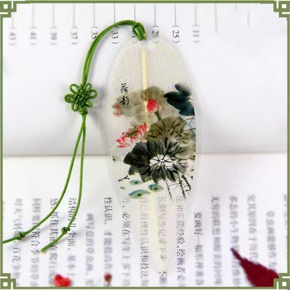 Openwork leaf lotus vein bookmark