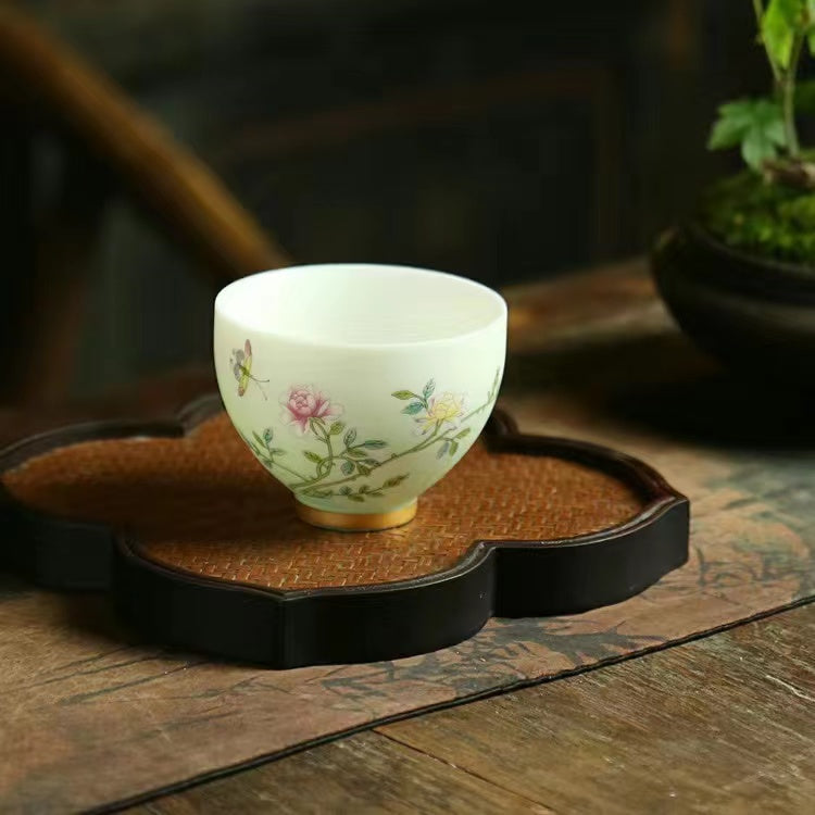 New Ceramic Sheepskin Lime Green Tea Cup