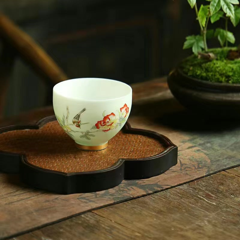 New Ceramic Sheepskin Lime Green Tea Cup