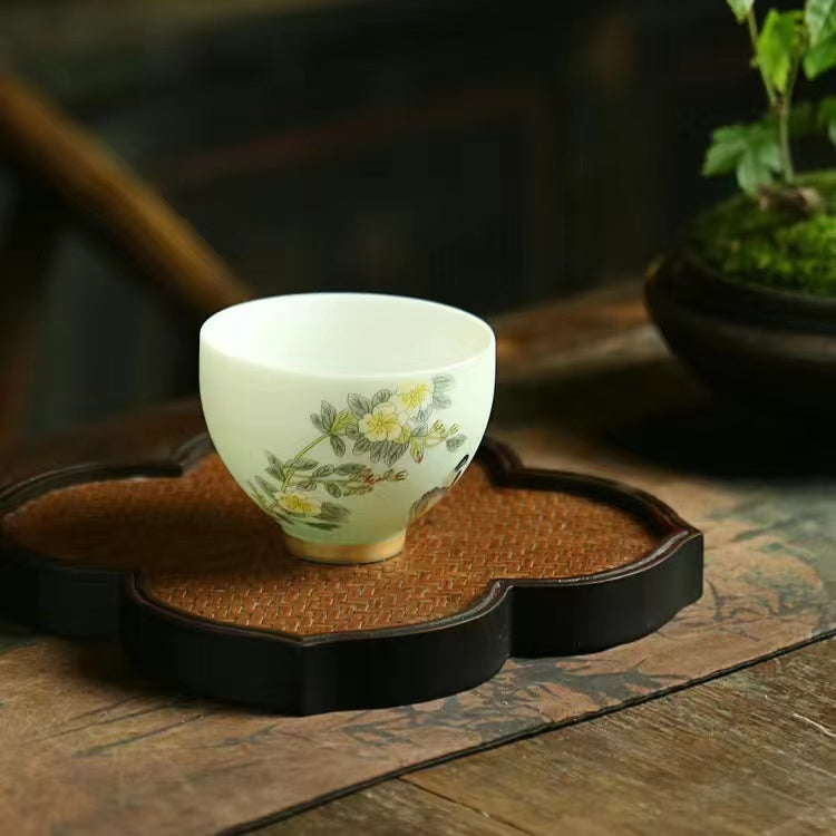 New Ceramic Sheepskin Lime Green Tea Cup