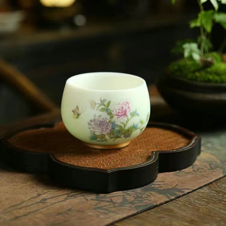 New Ceramic Sheepskin Lime Green Tea Cup