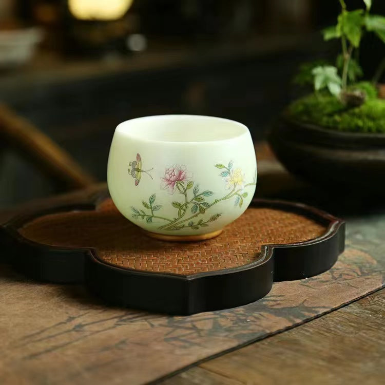 New Ceramic Sheepskin Lime Green Tea Cup