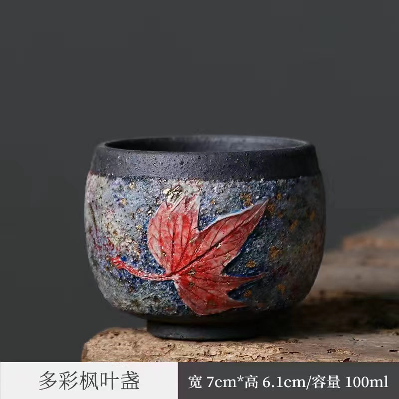 Master Collection---Taiwan old rock clay wood fired vintage rock mine coarse pottery Tea cup(M512)