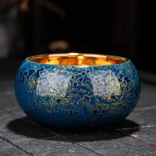 Load image into Gallery viewer, Master Collection---Daqi Gilt high-end 24 carat vintage handmade Tea cup(M518)
