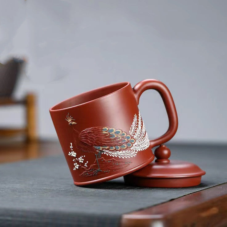 Yixing Purple Sand Pure Handmade Peacock Tea Cup