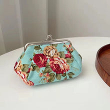 Load image into Gallery viewer, BEMY Dompet Koin Kanvas Mini Vintage Dicetak Dompet Mawar
