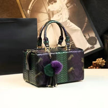 Load image into Gallery viewer, Vintage embossed leather bag box bag
