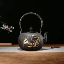 Load image into Gallery viewer, Purely handmade embossed old iron kettle
