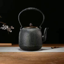 Load image into Gallery viewer, Purely handmade embossed old iron kettle
