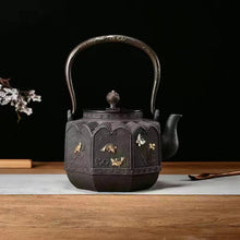 Load image into Gallery viewer, Purely handmade embossed old iron kettle
