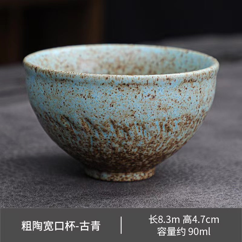 Ceramic Kung Fu Tea Cups Kiln Glazed Rough Pottery Teacups