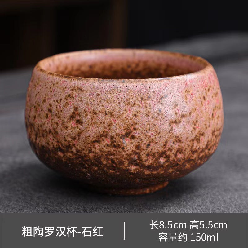 Ceramic Kung Fu Tea Cups Kiln Glazed Rough Pottery Teacups