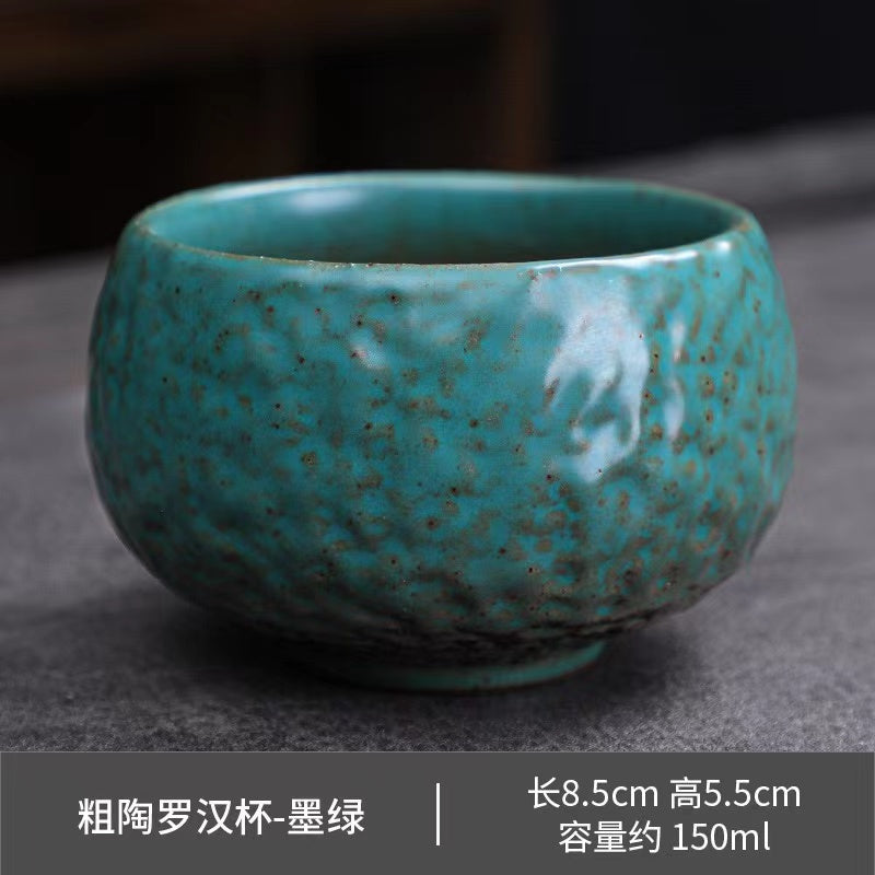 Ceramic Kung Fu Tea Cups Kiln Glazed Rough Pottery Teacups