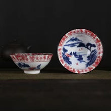 Load image into Gallery viewer, A blue and white porcelain tea cup with bucket cup
