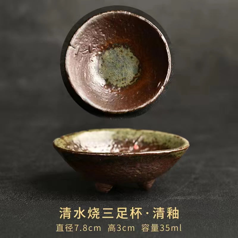 Qing Shui Chai-fired vintage hand-kneaded teacup