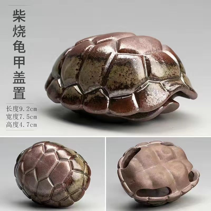 Qing Shui wood-fired turtle shell teapot ornament