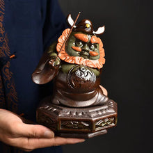 Load image into Gallery viewer, Qing Shui Chai-fired Zhong Kui Tea Pet Qilin Ornament
