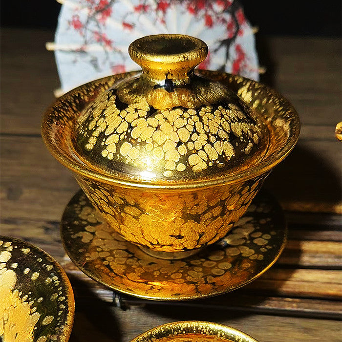 Master Collection---High-end handmade gold Teacup set(M525)