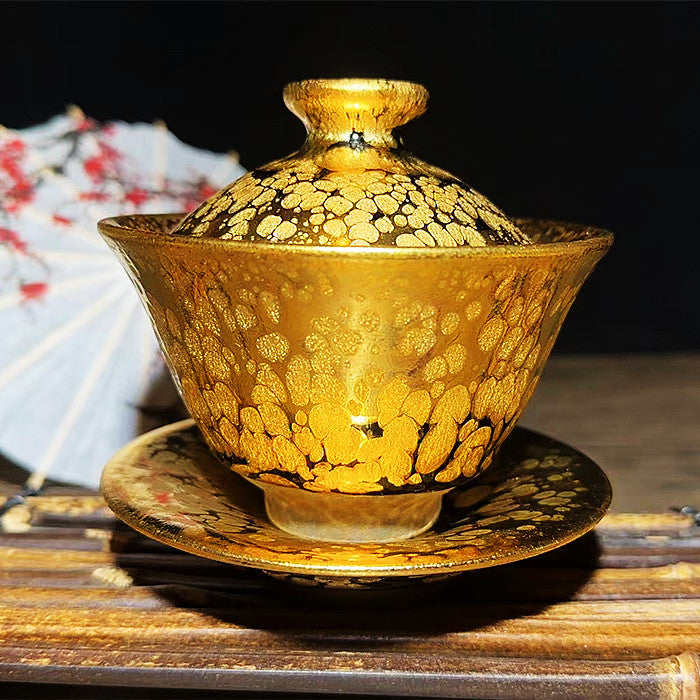 Master Collection---High-end handmade gold Teacup set(M525)