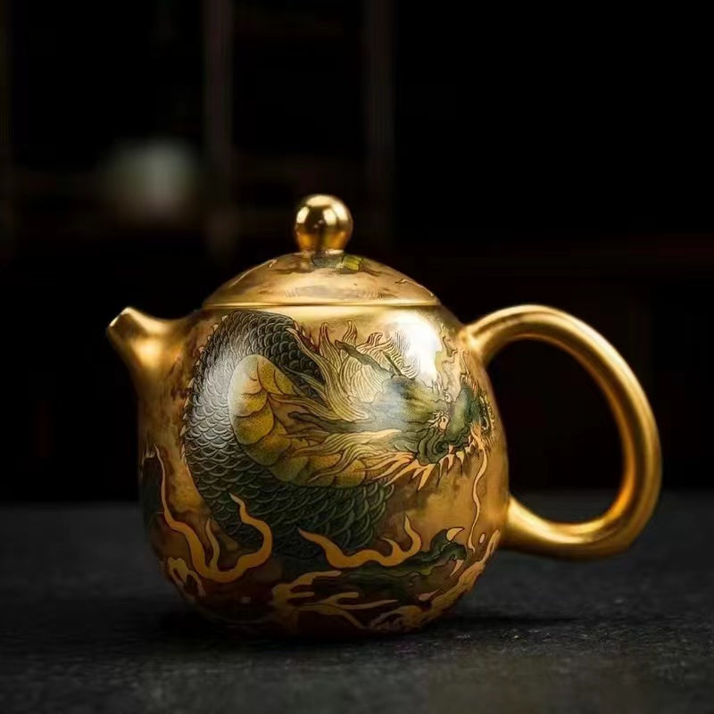 Master Collection------A high quality, hand-carved Long Xishi Teapot(M529)