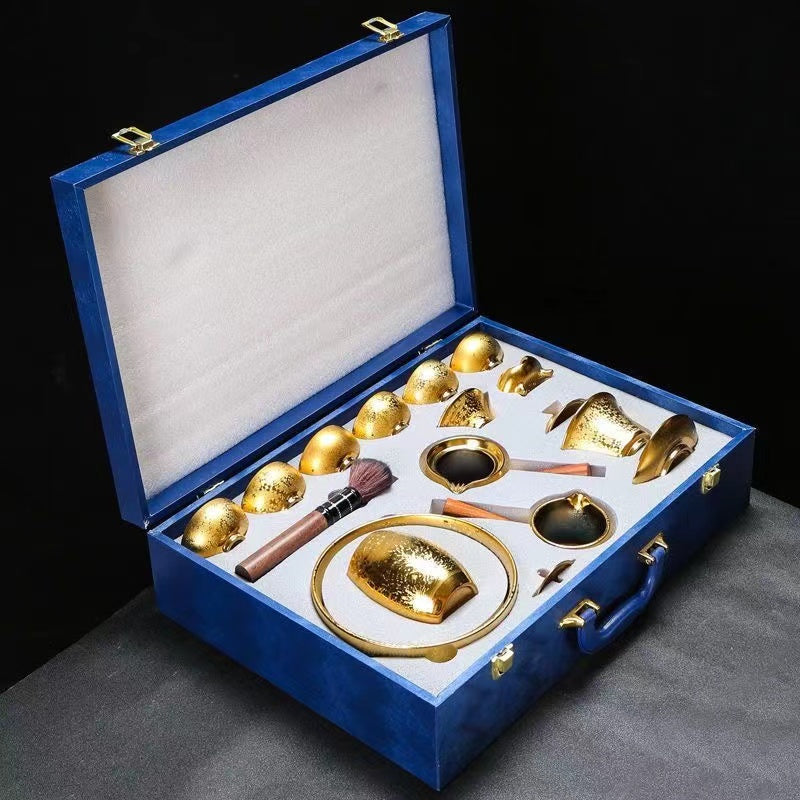 Master Collection------Jianzhan Gilt Premium Kung Fu Tea Set(M537)