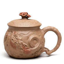 Load image into Gallery viewer, Yixing Purple Sand Mug Lingzhi for Spring Dragon Covered Mug
