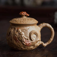 Load image into Gallery viewer, Yixing Purple Sand Mug Lingzhi for Spring Dragon Covered Mug
