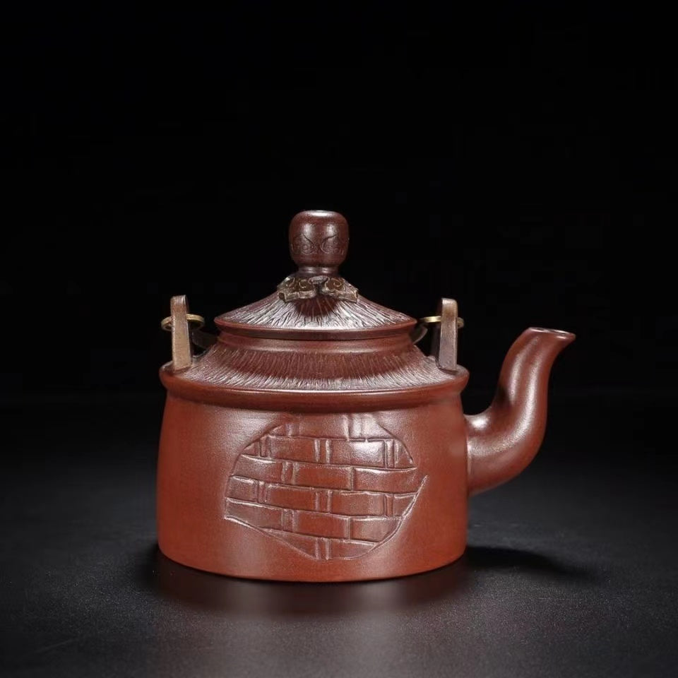 Yixing House Shape Purple Clay Teapot