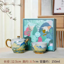 Load image into Gallery viewer, A Thousand Miles of Rivers and Mountains Teapot Teacup Sets
