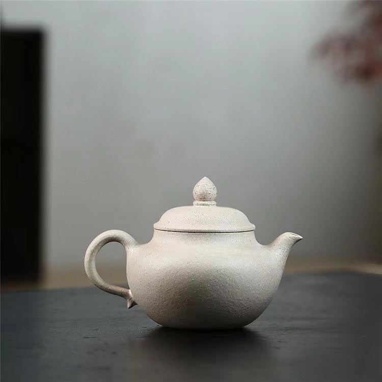 Yixing white clay hand-painted bird Teapot