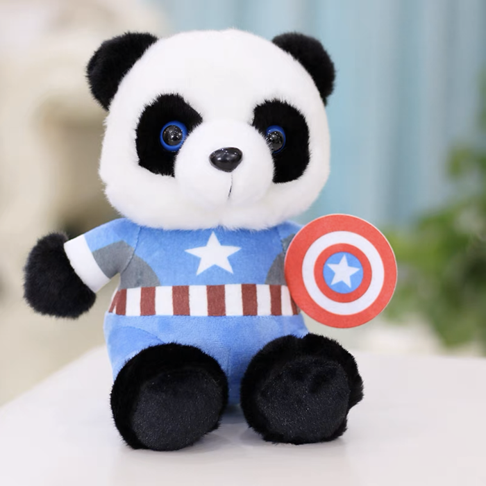 Captain America Spider-Man Superman Batman plush toy giant panda doll