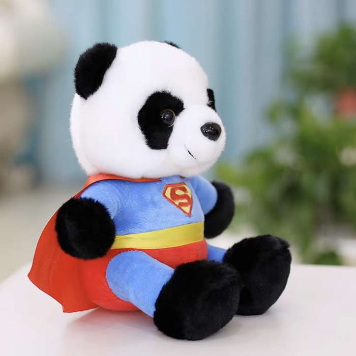 Captain America Spider-Man Superman Batman plush toy giant panda doll