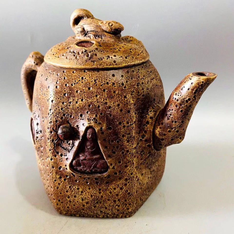 Old purple sand pot handmade original mineral duan sand squirrel teapot