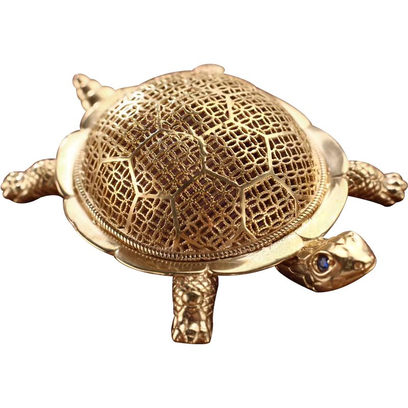 Pure Copper Spiritual Turtle Tea Leak Tea Tray Holder Tea Brewing Strainer Tea Strainer