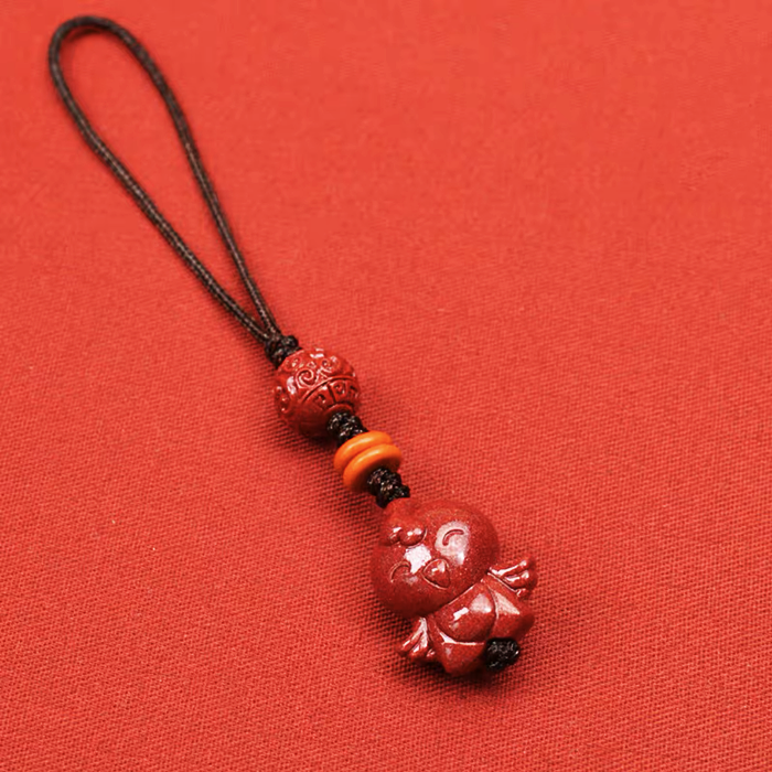 Cinnabar Chinese zodiac pendant small pendant to ensure peace