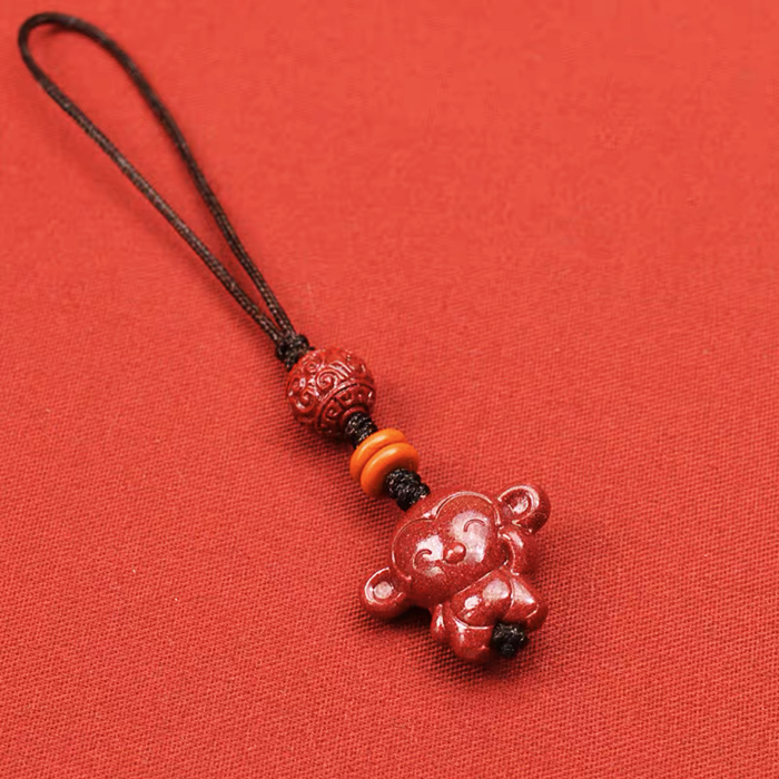 Cinnabar Chinese zodiac pendant small pendant to ensure peace