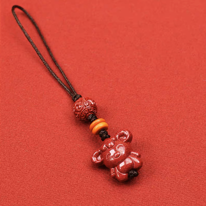 Cinnabar Chinese zodiac pendant small pendant to ensure peace