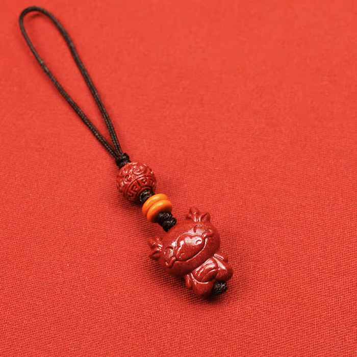 Cinnabar Chinese zodiac pendant small pendant to ensure peace