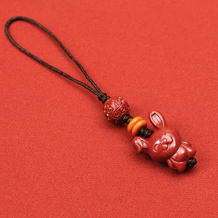 Cinnabar Chinese zodiac pendant small pendant to ensure peace