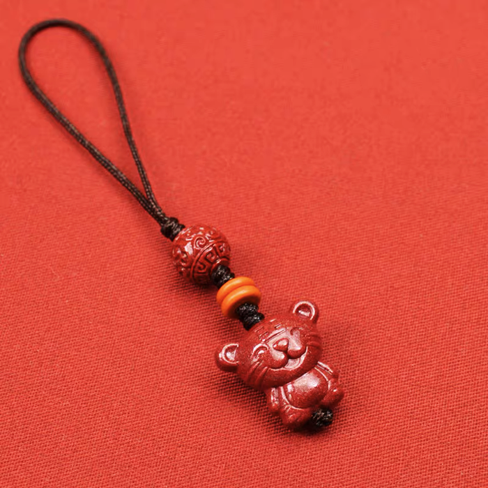 Cinnabar Chinese zodiac pendant small pendant to ensure peace