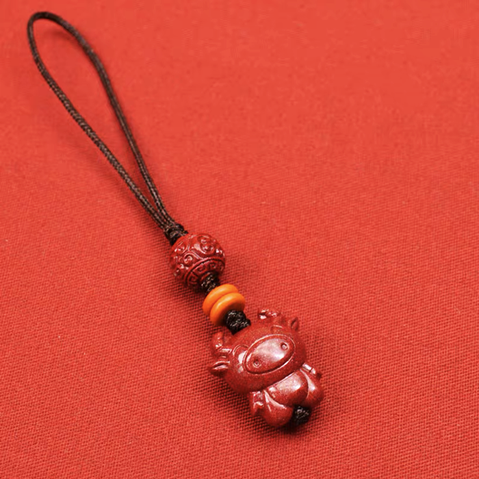 Cinnabar Chinese zodiac pendant small pendant to ensure peace