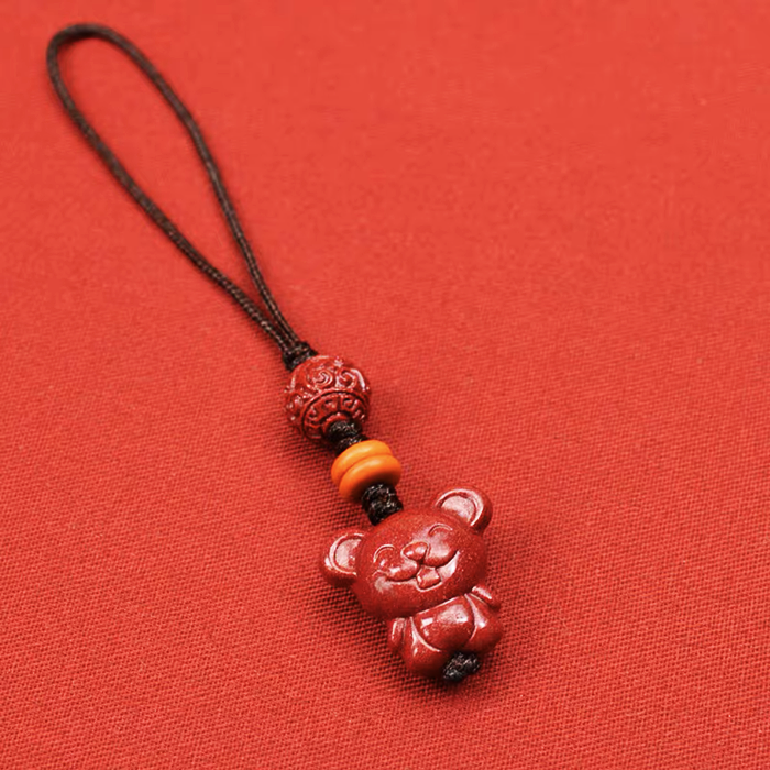 Cinnabar Chinese zodiac pendant small pendant to ensure peace