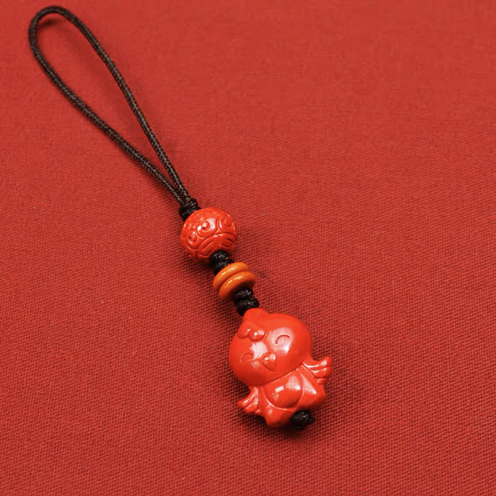 Cinnabar Chinese zodiac pendant small pendant to ensure peace