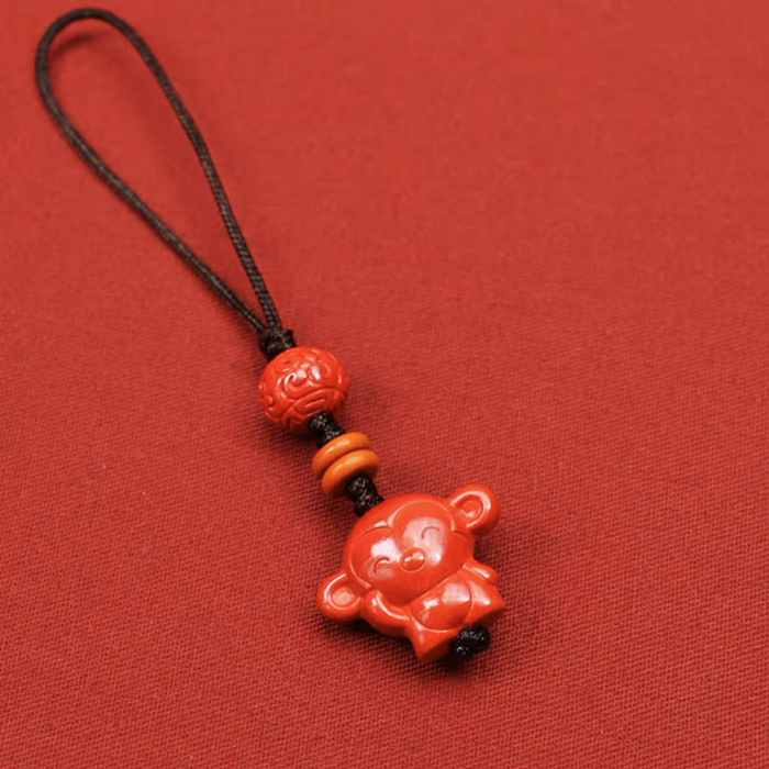 Cinnabar Chinese zodiac pendant small pendant to ensure peace