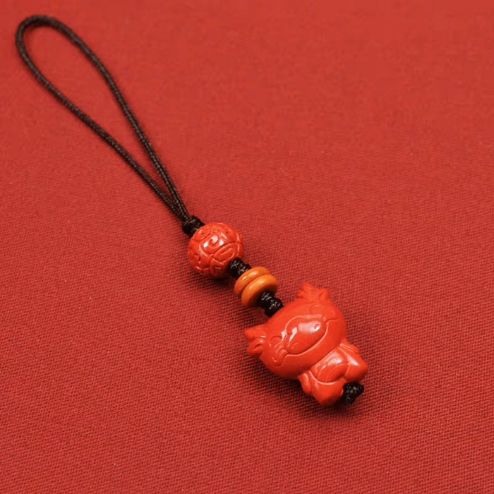 Cinnabar Chinese zodiac pendant small pendant to ensure peace