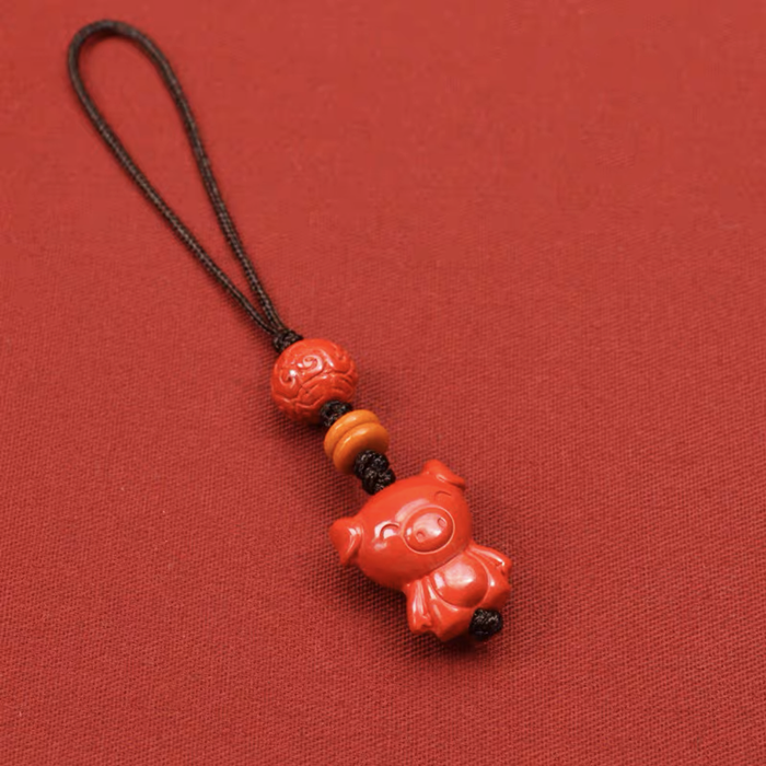 Cinnabar Chinese zodiac pendant small pendant to ensure peace